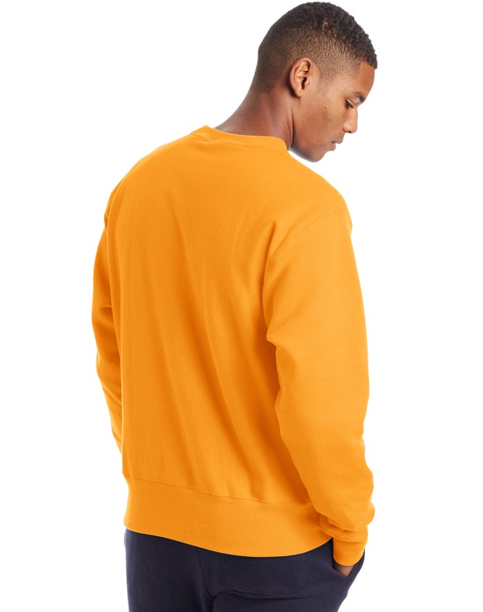 Champion Reverse Weave Crew Mens Buy - Champion Sweatshirt - Yellow